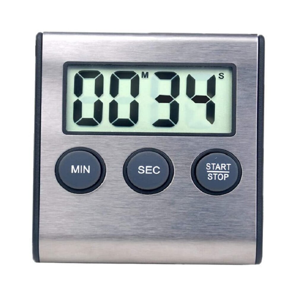 LCD Digital Screen Kitchen Countdown Timer Stopwatch Cooking Baking Alarm Reminder Magnet Clock with Stand