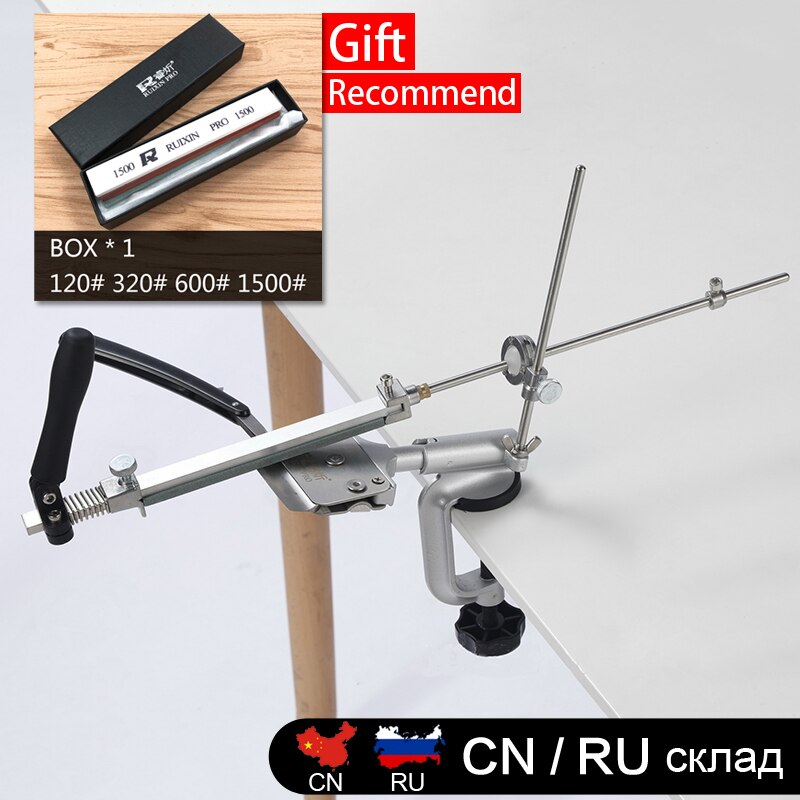 RUIXIN PRO Angle Sharpeners Fixed Knife Sharpener Sharpening System Grit120-10000# Sharpening Stone Aluminum alloy