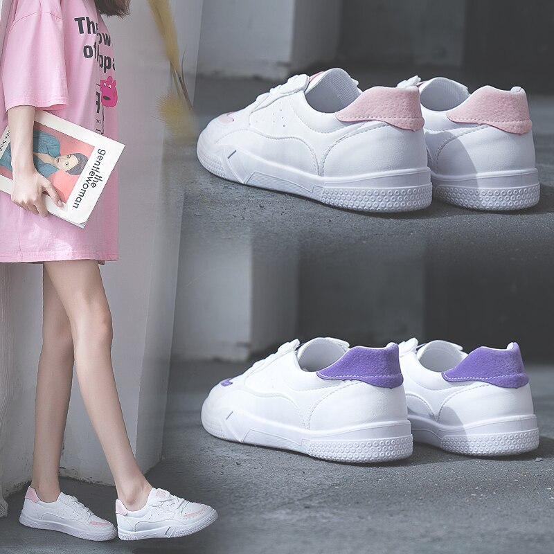 Goedkope damestennisschoenen, ademende wandelschoenen, sportschoenen van het merk dames, witte sportschoenen met platte zolen.