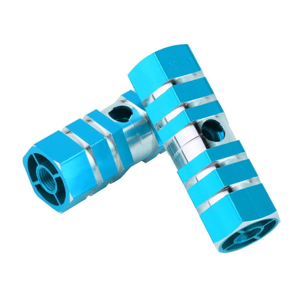 1 Pair Aluminum Alloy Pegs Bike Cycling Bicycle Rear Stunt Foot Peg Six Axle