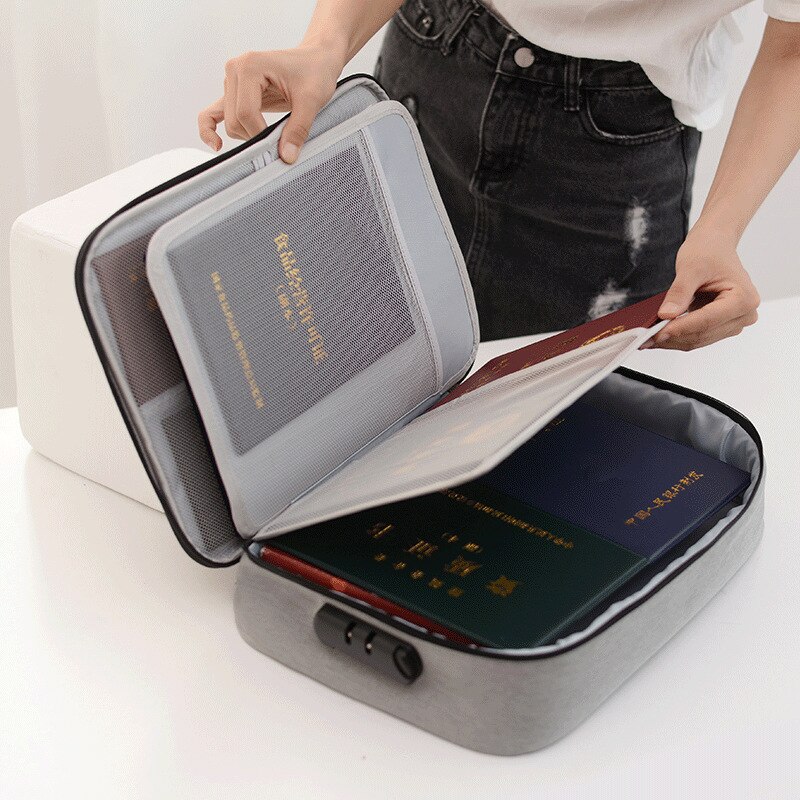 Travel Document Bag Large Capacity Certificates Files Card Organizer Men Business Waterproof Storage Pack Home Accessories Item