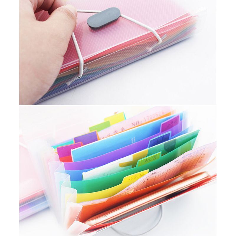 A6 Expanding File Folder Document Organizer 13 Pockets Accordion Folder Organizer for Documents Bag