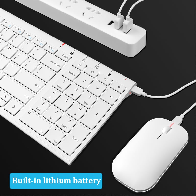 Protable 2.4g trådlöst tangentbord minimus combo usb-mottagare tangentbord spelmus för macbook mi laptop notebook pc dator