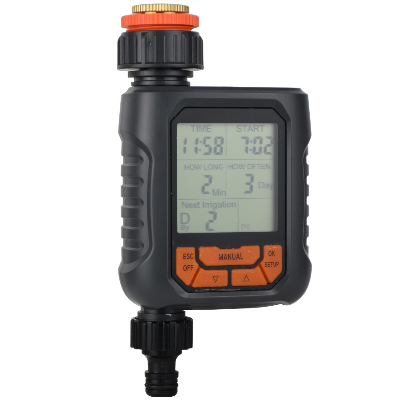 Temporizador de agua para aspersor de jardín, temporizador Digital programable automático, resistente al agua IP65 para sistema de riego de césped, controlador de riego: Rojo