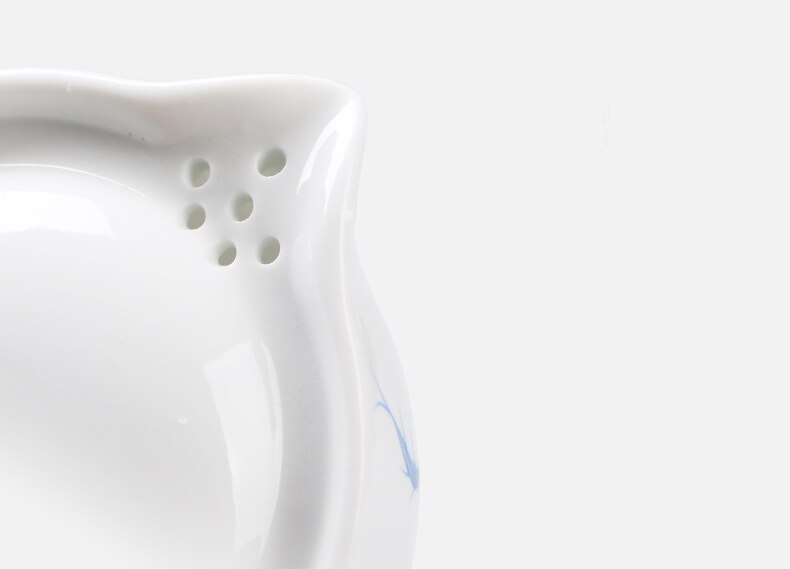 Taza de viaje de porcelana azul y blanca, juego de té incluye 1 olla 1 taza, tetera de , hermosa y fácil