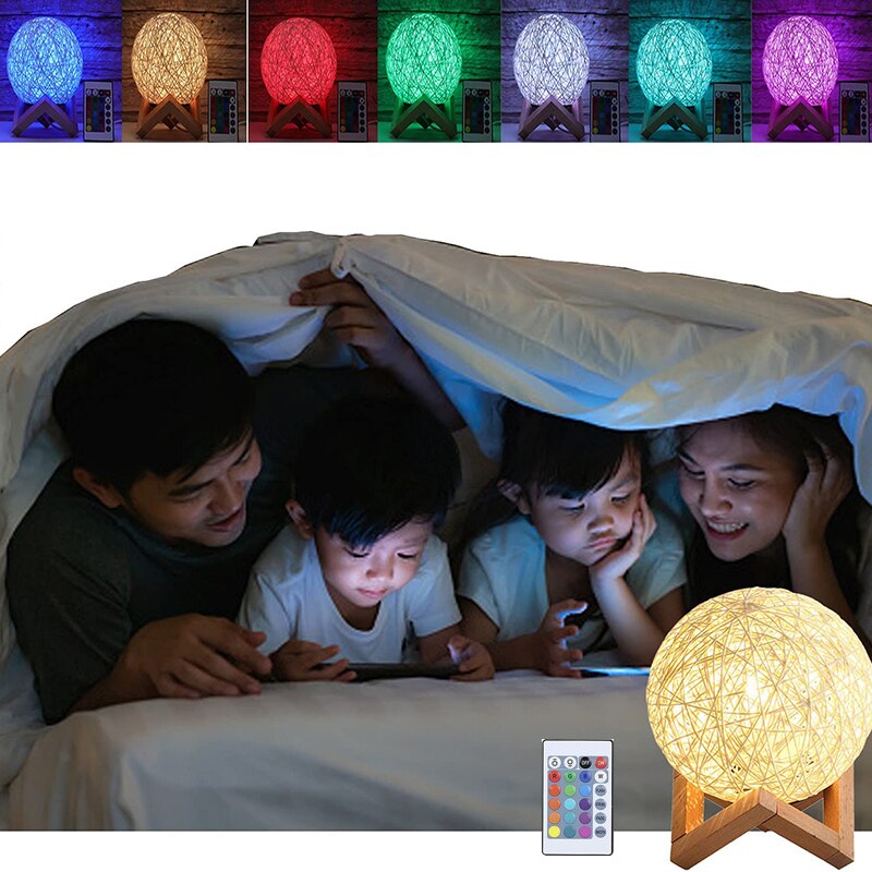 Rotan Bal Lamp Led Nachtlampje Lamp Lichten Usb Wire Led Light Home Decoration Multicolor Licht