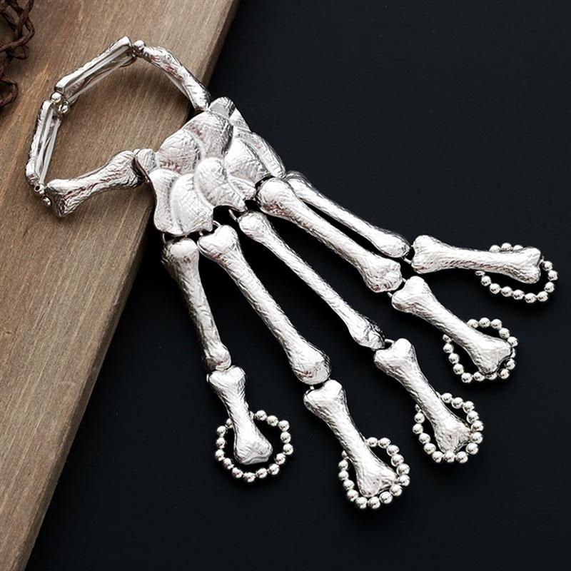 Einzigartige Halloween Finger Armband Gothic Einstellbare Skeleton Knochen Hand Finger Armband Party Dekoration Perfekt für frauen