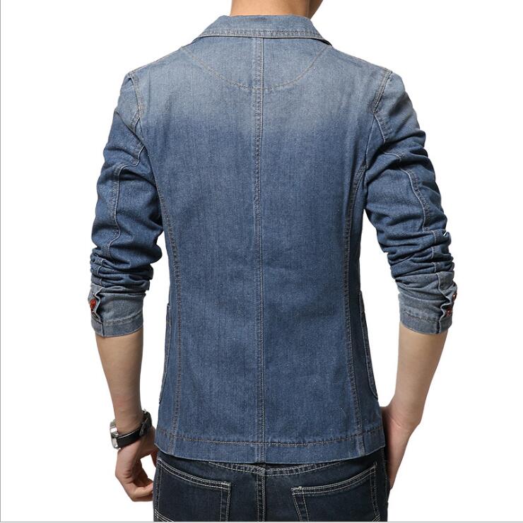 Blazer Brand Men Blazer Men Trend Denim Suits Casual Suit Jean Jacket Men Slim Fit Denim Jacket