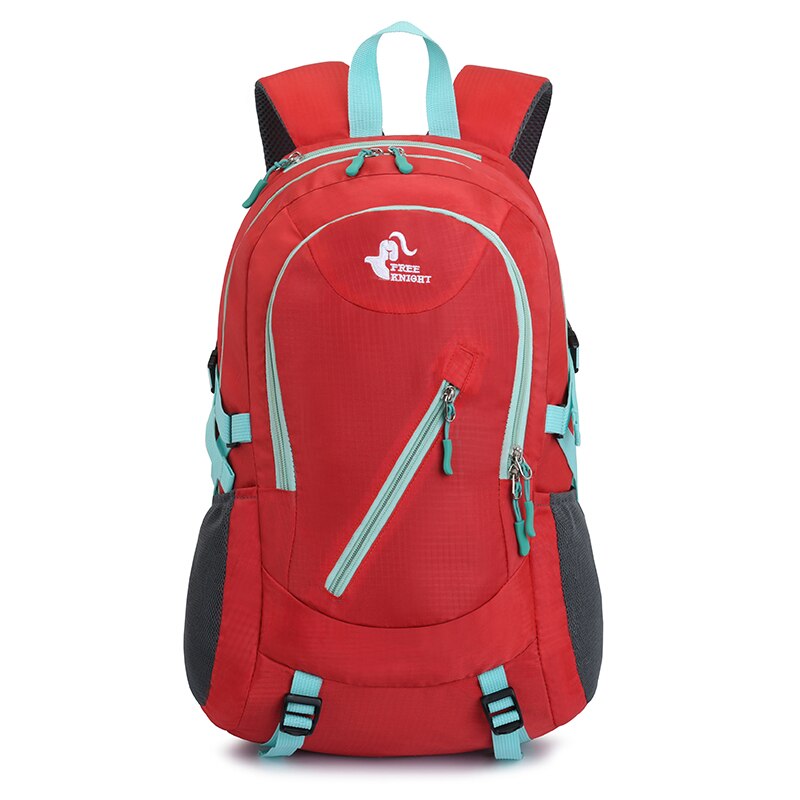 35l udendørs camping rygsæk til vandreture taske ultralet klatring vandtæt mandlig rygsæk trekking cykel rygsæk sport: Rød