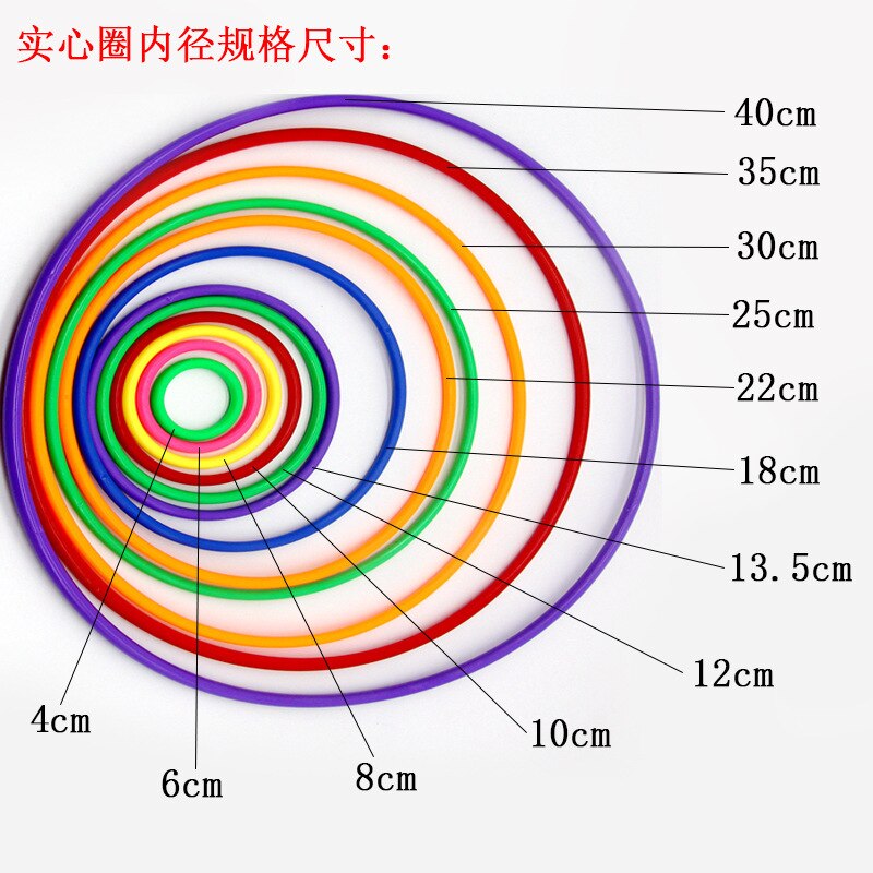 10PCS 4/8/10/12/16cm Plastic Toss Rings Target Throw Carnival Park Games Kids Intelligence Development Educational Exercise Toy