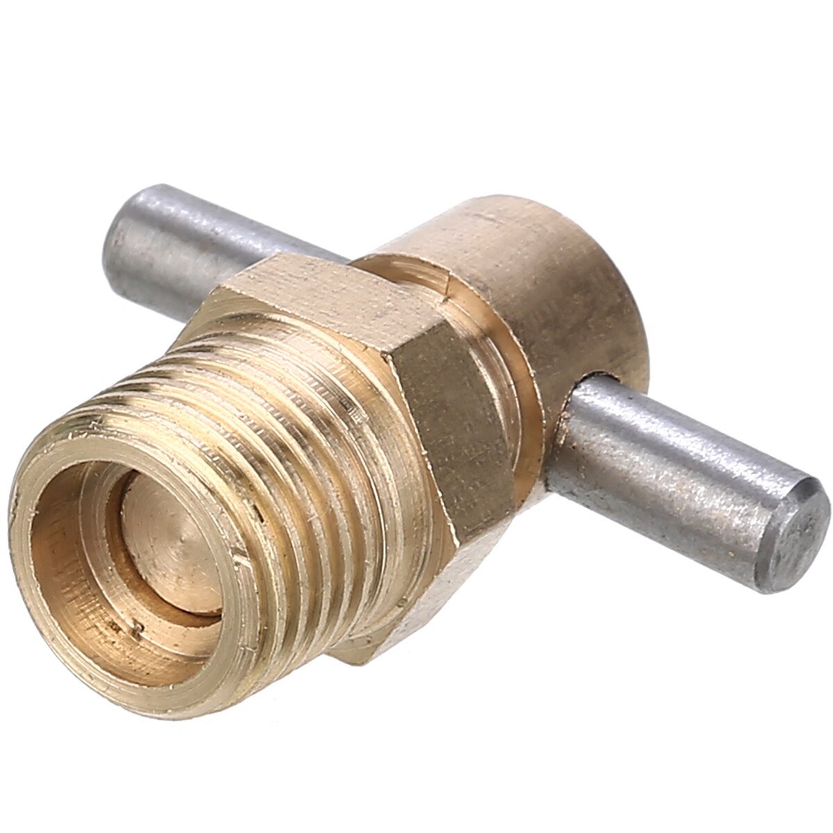 1Pcs 1/4 Inch NPT Messing Drain Valve Voor Air Compressor Tank Vervanging Deel Voor Air Compressor