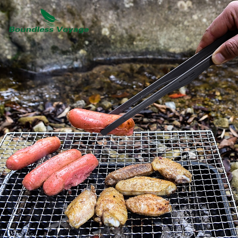 Bezgraniczna podróż tytanowy kubek robić herbaty klip stek pokrywka grill przeciw poparzeniom klip Tong herbata pinceta sałatka cukier lód jedzenie tosty szczypce