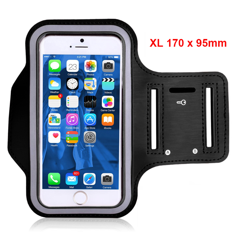 Sport Armband Case Voor Logicom Le Fizz/Le Wave Running Telefoon Tas Voor Logicom Le Omega / Le Swipe arm Wrist Band: Size XL