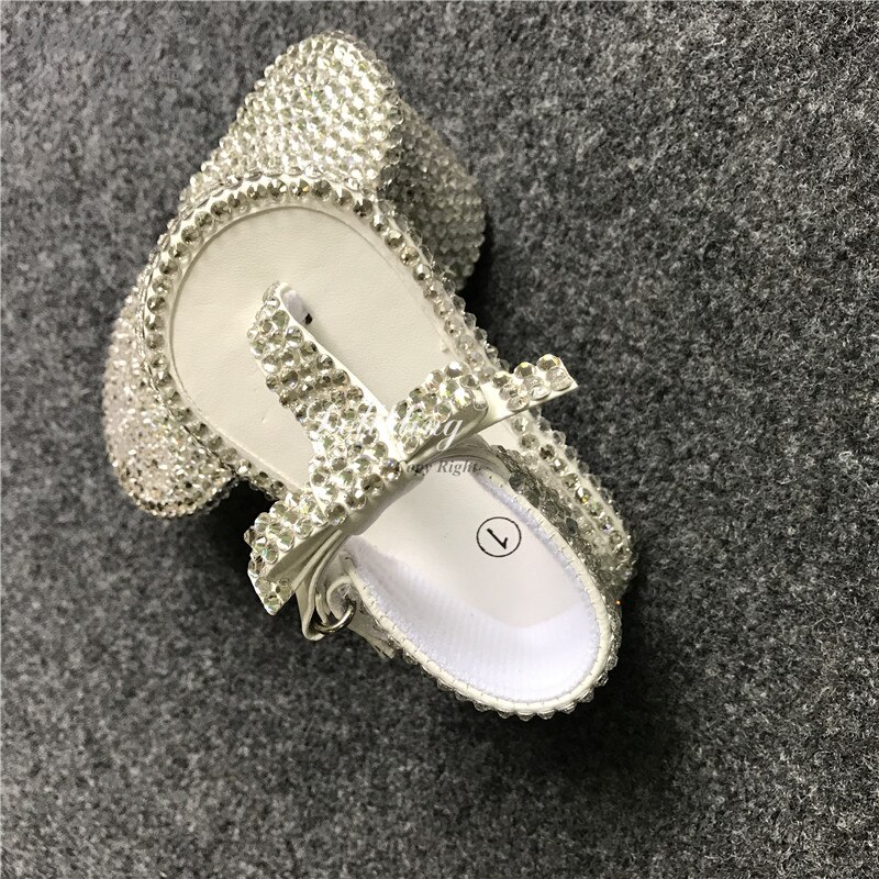 Dollbling Entwickelt Alles Abgedeckt klar DMC Strass Baby Sandale Taufe Frühstück Zu Sandstrand Baby Schuhe Gehen für EINEN