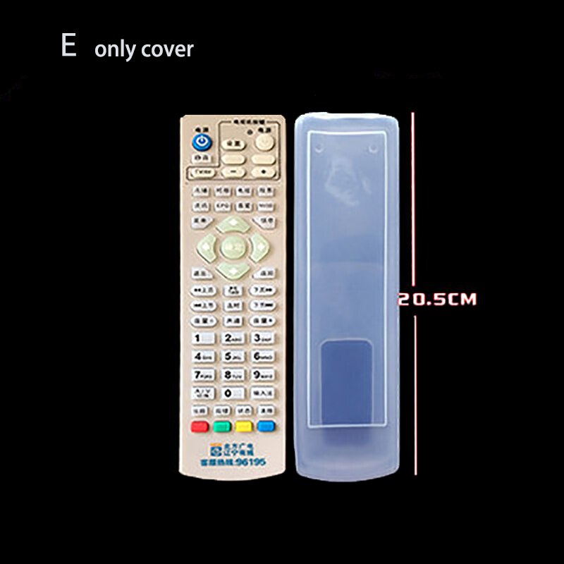 Silicone Remote Control Cover Transparent TV Remote Control Case Air Conditioning Dust Protective Case Waterproof Storage Bag: E