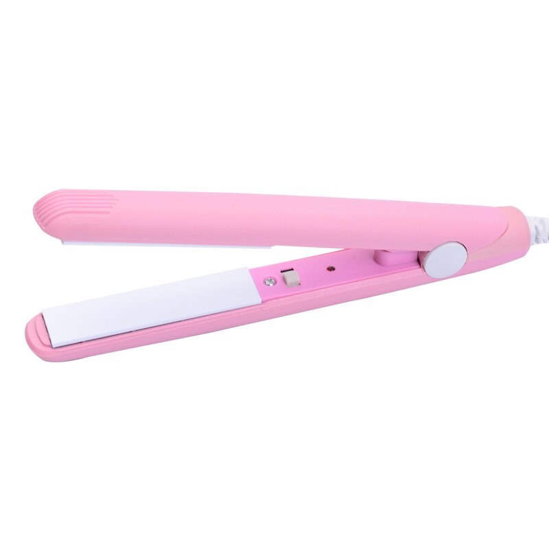 Mini plancha de pelo electrónica de cerámica, plancha Chapinha, planchas onduladas, herramientas de estilismo, 220V: pink