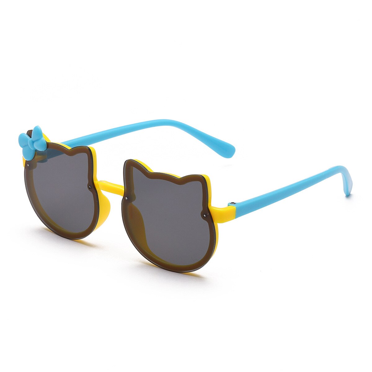 Gafas de sol de para niños y niñas, lentes de ojo de gato, UV400, anteojos bonitos, gafas de sol de conductor,: blue yellow