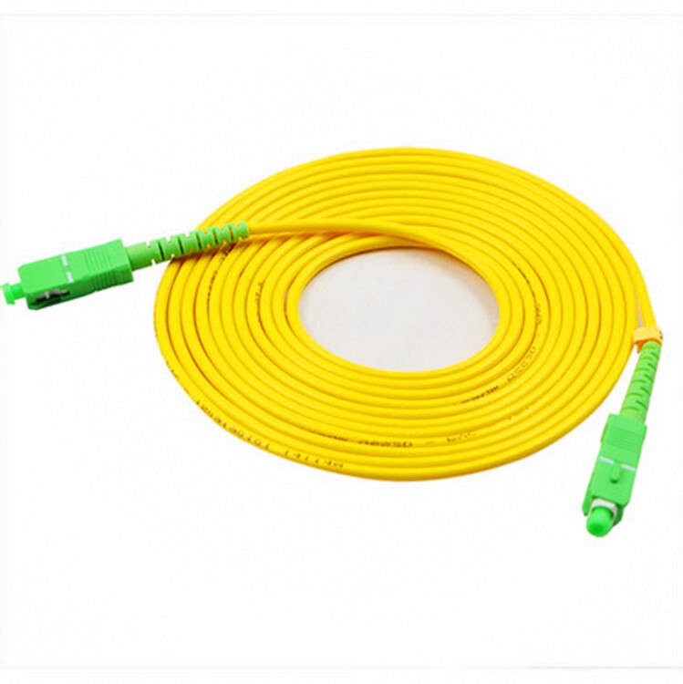 10 pçs/saco sc apc 3 m modo simples cabo de remendo de fibra óptica sc apc 3.0mm ftth fibra óptica jumper cabo frete grátis