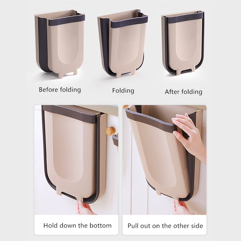 Cozinha dobrável lata de lixo carro reciclar bin lixo bin cozinha caixote do lixo lixo bin lixo lata de lixo para cozinha