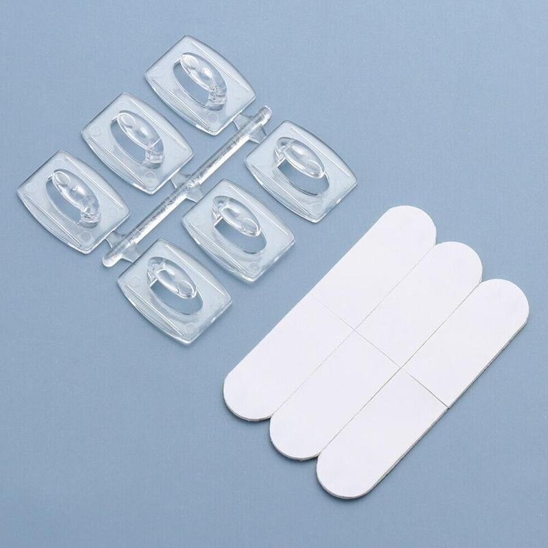 Transparent Removable Hook Strong And Seamless Christmas Home Hook 6/20pcs Punch Clip Hook Storage Free X9Y9