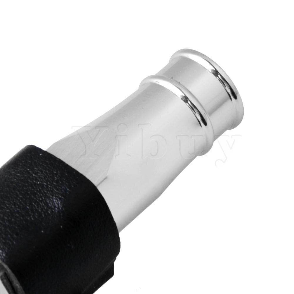 Yibuy argent plaqué or Jazz ténor Saxophone embouchure avec pince en cuir 9 #