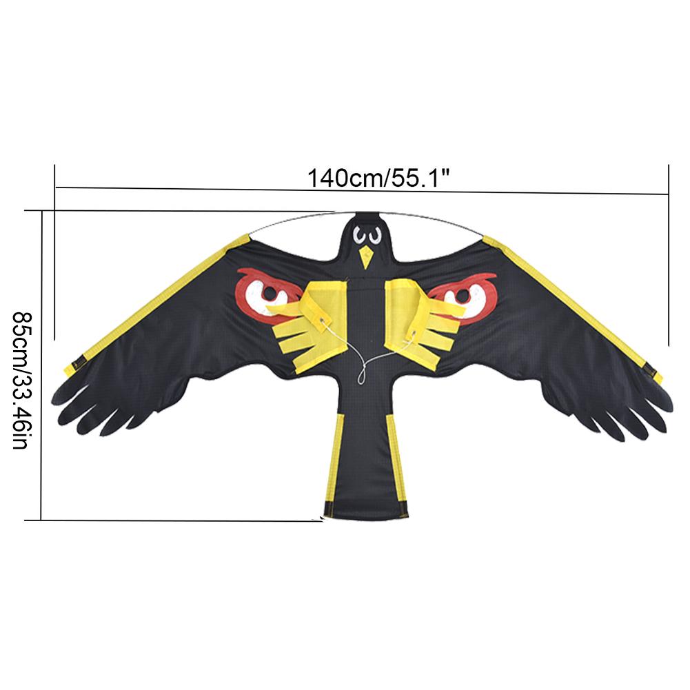 Repelente de aves, cometa de águila, espantapájaros, emulación de cometa voladora, cometa de pájaro para jardín, patio, granja de gran tamaño: D