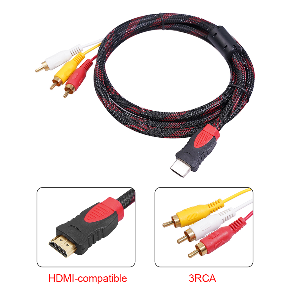 1,5 m Adapter anschluss Komponenten kabel führen zu RCA-Video-Audio- kabel AV-Kabel HDMI-kompatibler Konverter Adapter für DVD