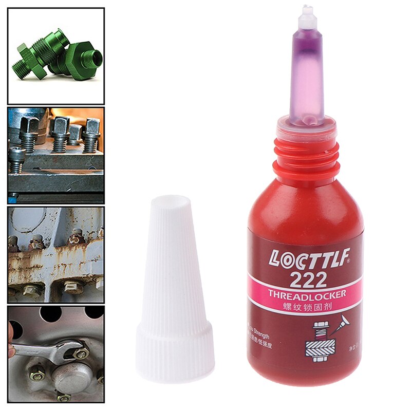 1pc 10ml 222 lijm schroef anaërobe lijm afdichting en lekvrij schroefdraadborgmiddel houder borglijm metaal schroef lijm