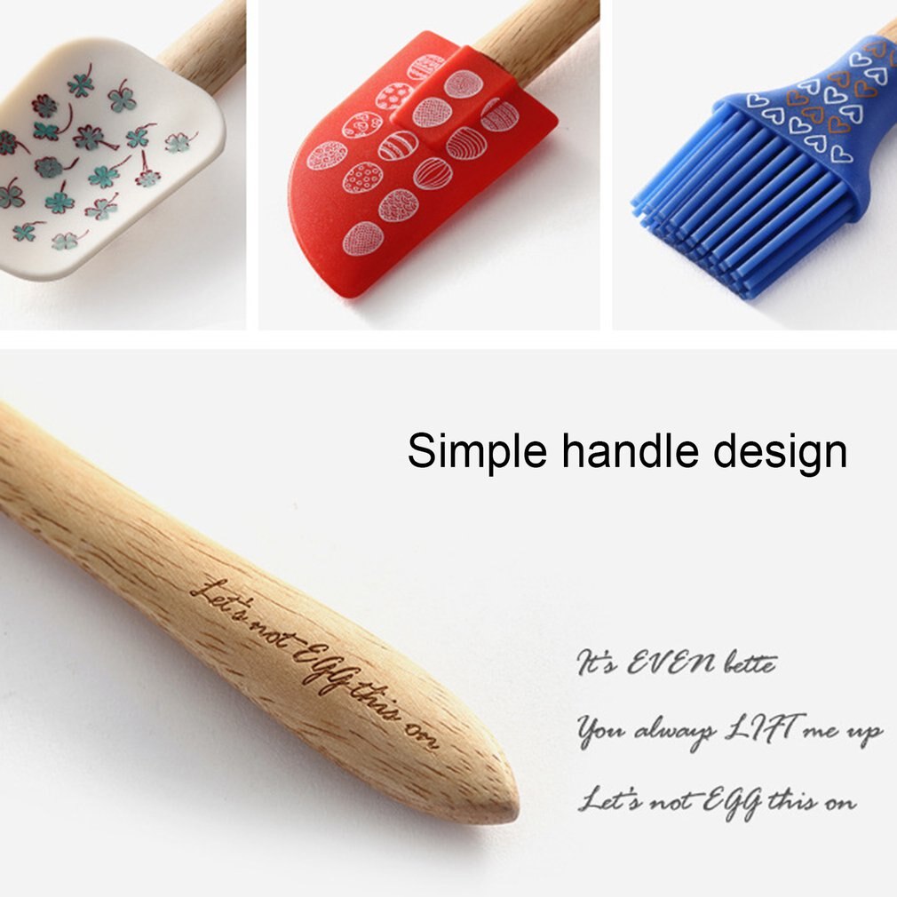 3-piece silicone spatula set cake baking tools, blender baking cream spatula to scrape Aberdeen butter in all directions