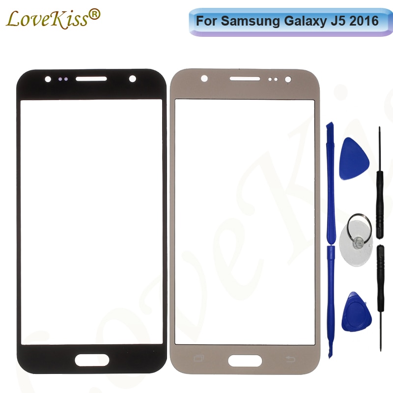 J510 Front Panel Lens For Samsung Galaxy J5 J510 J510F J510G J510M Touch Screen LCD Display Outer Glass Cover Replacement