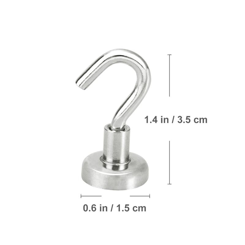 Ganchos magnéticos súper fuertes para colgar en la pared, gancho para colgar en la pared, para almacenamiento, organización, 2 uds.