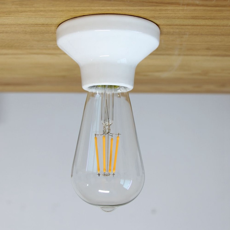 Porcelain Lamp Holder E27 Ceramic Ceiling Light Lamp Socket Wall Lamp Base Portalamparas For Ceiling Lamp Fittings