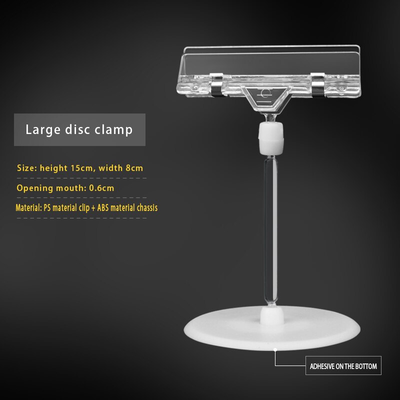 10 Pcs Transparent Crystal Clip POP Advertising Clip Commodity Price clip Supermarket Price Brand Stand Vertical: JY03 10PCS