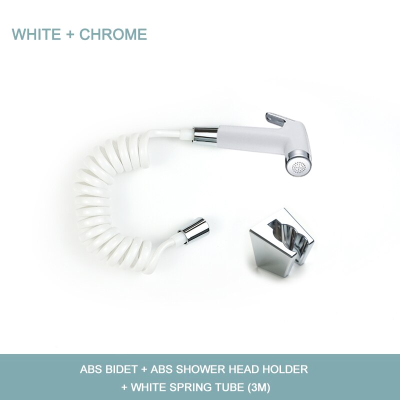 Pulvérisateur de Bidet mural pour toilettes, salle de bain en ABS, ensemble de pulvérisation à main, Douche autonettoyante, pomme de Douche avec tuyau: CW Set PVC Hose