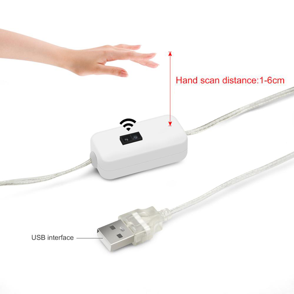 Waterdichte make-upspiegel licht Hand Sweep Bewegingssensor USB LED-verlichting voor uw kamer Make-up Lamp Tape Strip 5V luces para espejo