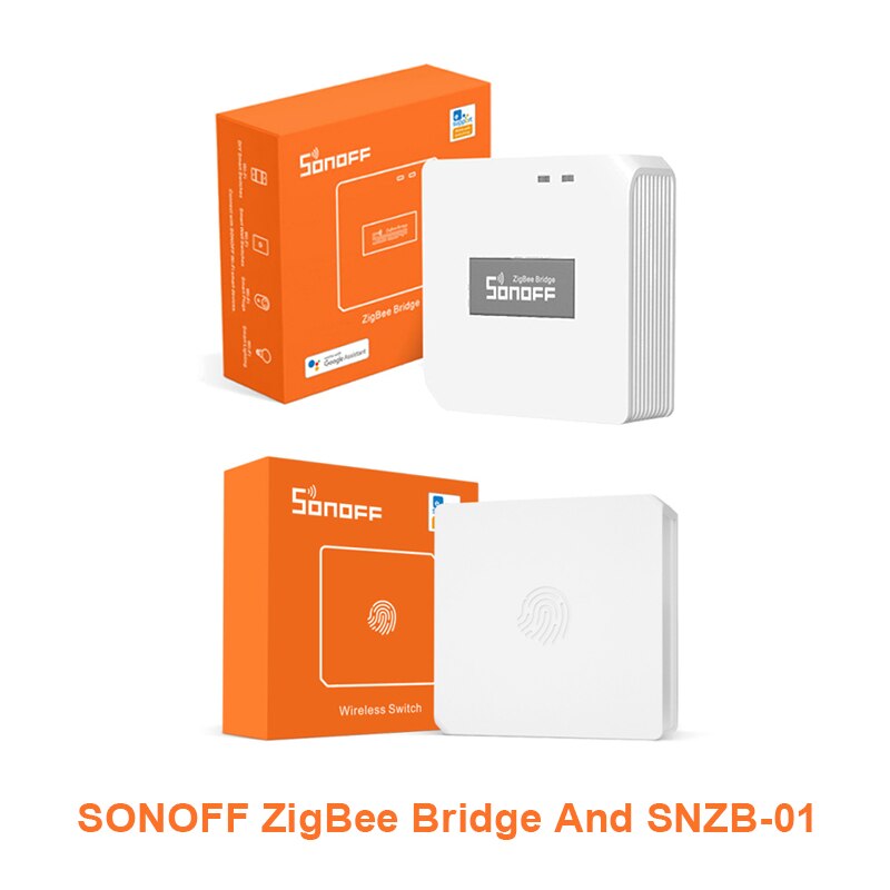 SONOFF-interruptor inalámbrico Zigbee para ventana y puerta, interruptor de temperatura y humedad, movimiento, ZBMINI a través de Alexa y Google Home: Bundle 1