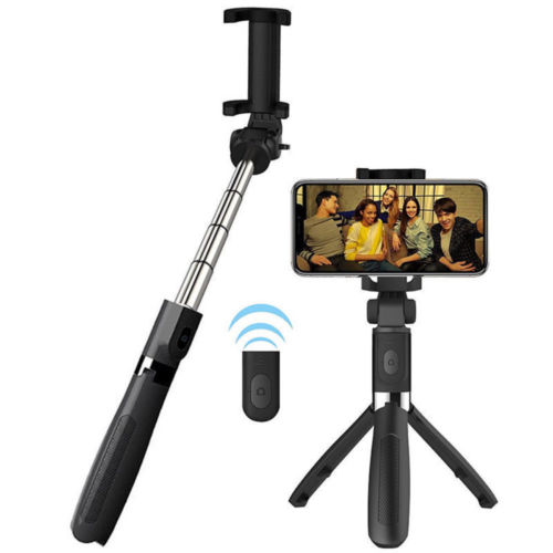 Poweradd 360 grader bluetooth selfie stick lukker stativ monopod fjernbetjening stativ