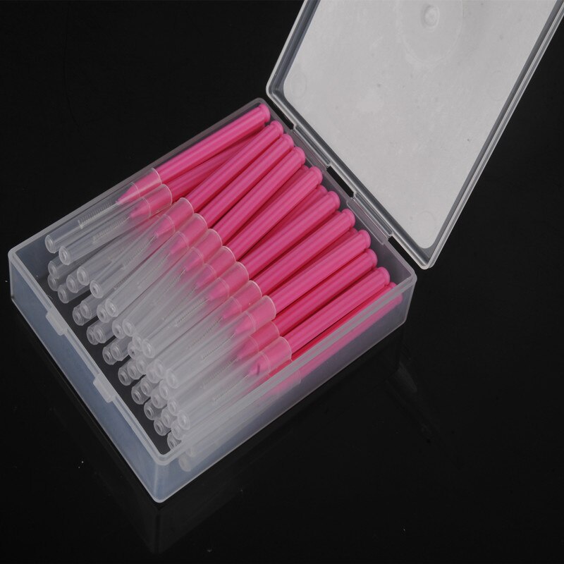 40pcs/box Push-pull Interdental Tooth Brush Gum Interdental Brush Orthodontic Brush Remove Residue Oral Care Toothpick