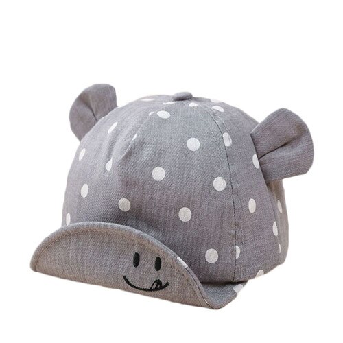 Lawadka Glimlach Baby Hoed Baby Boy Caps Zomer Hoeden Voor Jongen Baby Zon Hoed Met Oor Mutsen Accessoires: GRAY