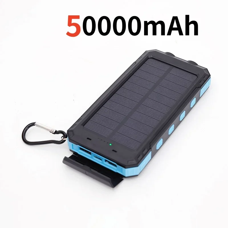 200000 mAh Solar- Energie Bank draussen Tragbare Ladegerät Wasserdichte Externe Batterie Dual USB Ladung Powerbank LED Licht Neue: Orange