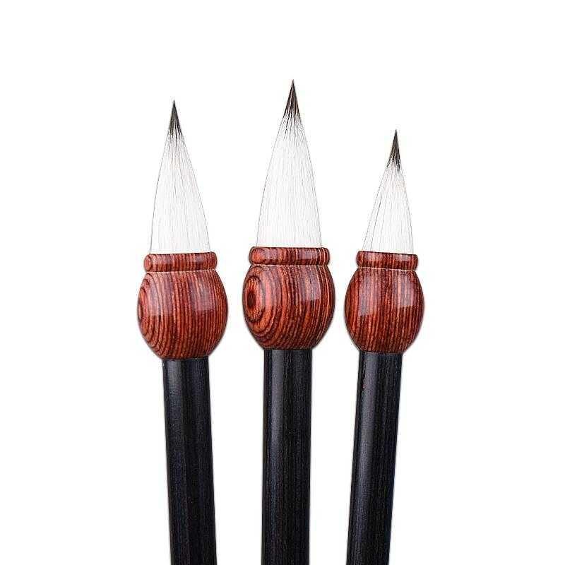 Chinese Painting Calligraphy Brush Woolen Purple Rabbit Hair Chinese Brush Short Peak Calligraphy Painting Practice Art Brush