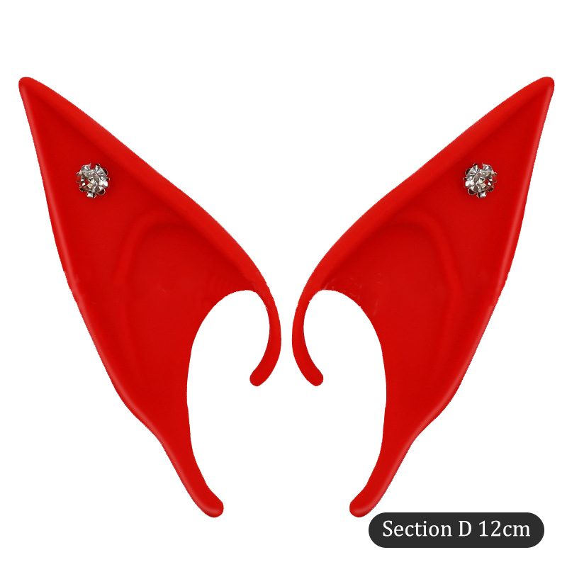 Mysterieuze Elf Oren Strass Decoratie Engel Feeën Cosplay Party Kostuum Accessoires DIY Zacht en Onschadelijk Volwassen Kinderen Speelgoed: Clear