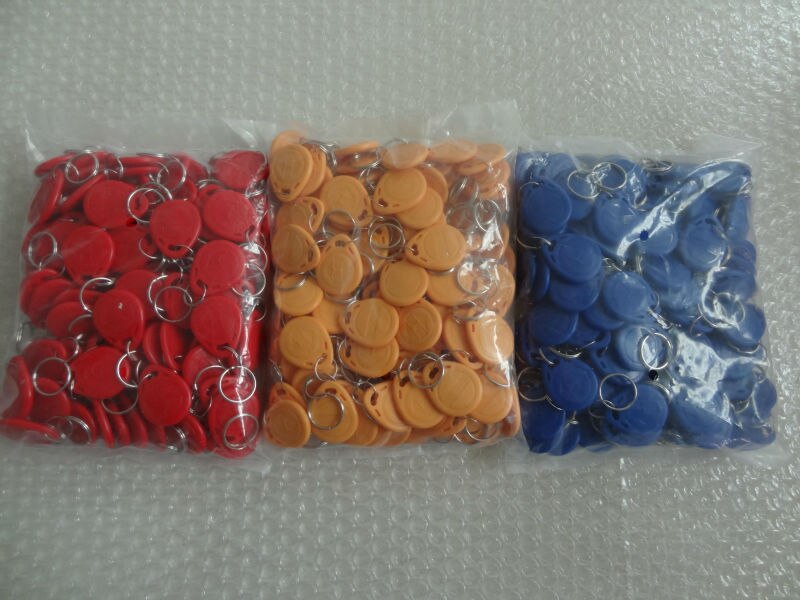 100 stk/parti rfid kort 125 khz smart card rfid tag (gul)