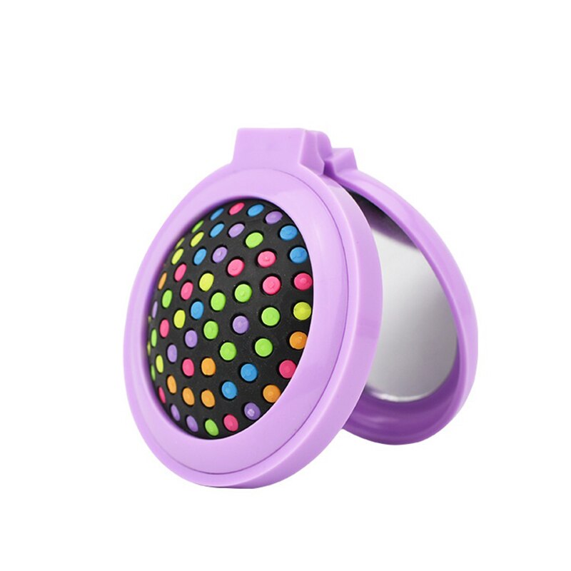 Nowy przenośny okrągły grzebień kieszonkowy mały rozmiar podróży masaż grzebień składany szczotka robić włosów z lustrem stylizacja 7 kolorów Dropship TSLM1