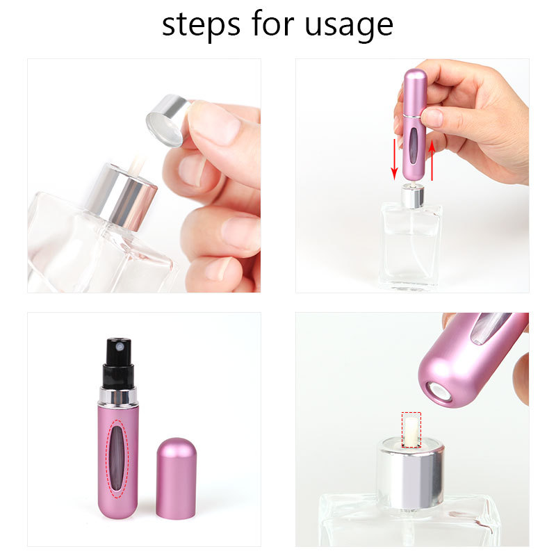 5ml Parfum Navulfles Draagbare Mini Hervulbare Spuitpot Geurpomp Lege Cosmetische Containers Verstuiver voor Reizen Tool