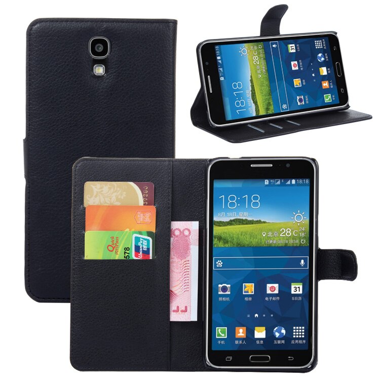 Wallet Cover Card Holder Phone Cases for Samsung Galaxy Mega 2 G7508Q G7508 Pu Leather Case Protective Shell