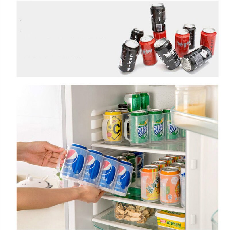 Øl sodavands dåser opbevaring holder opbevaring køkken organisation køleskab plast krydderi flaske opbevaring holdere stativer