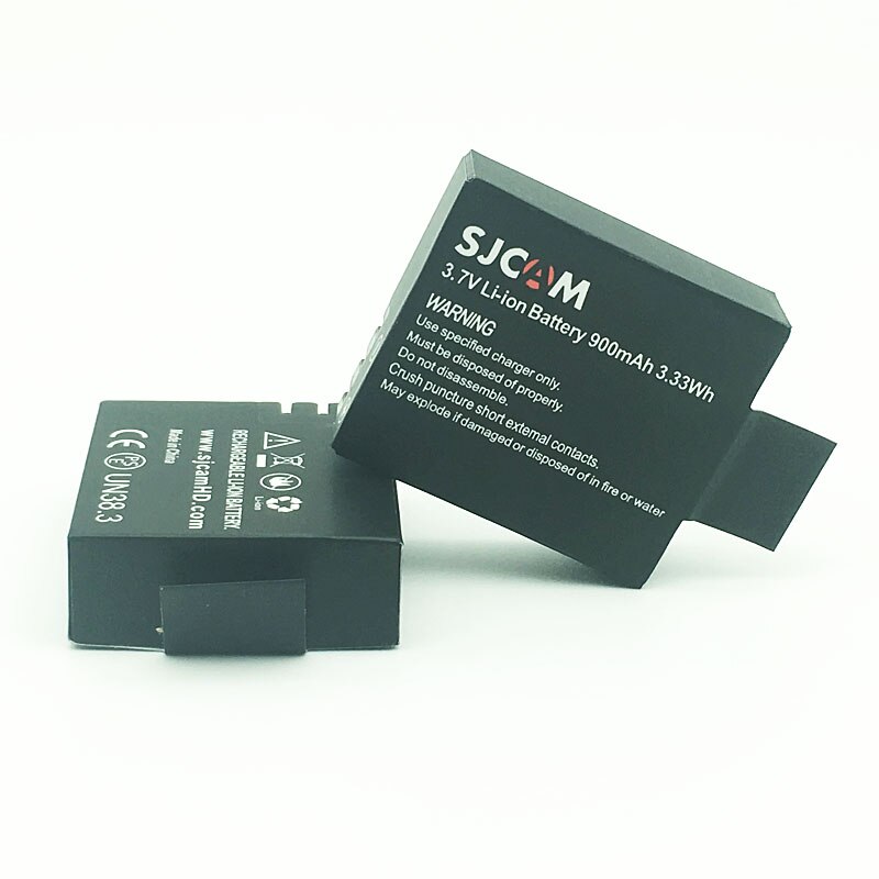 2 pièces SJCAM batterie 3.7V Li-ion 900mAh batterie de secours rechargeable pour SJCAM SJ4000 SJ5000 SJ5000X Elite M10 WiFi caméra d'action