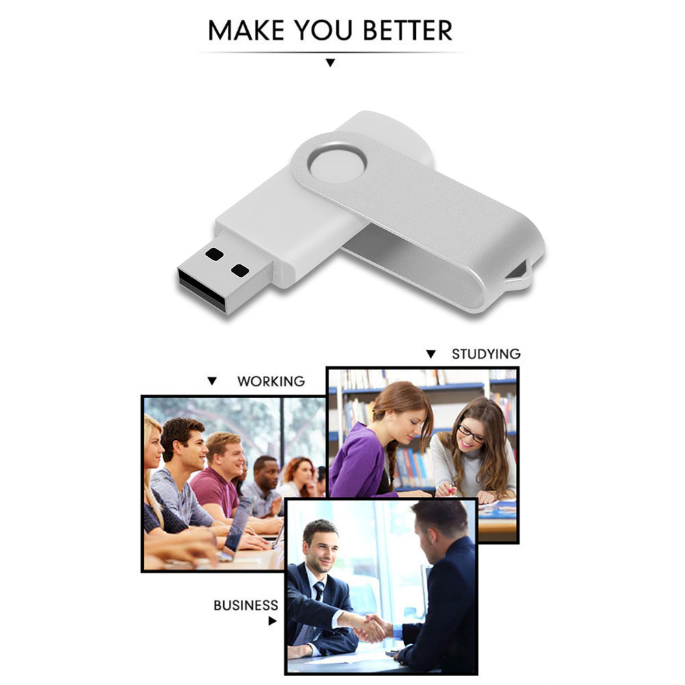 Pendrive giratorio de Metal, de 32GB unidad Flash usb, 16 Giga, 64 128 GB, 2,0