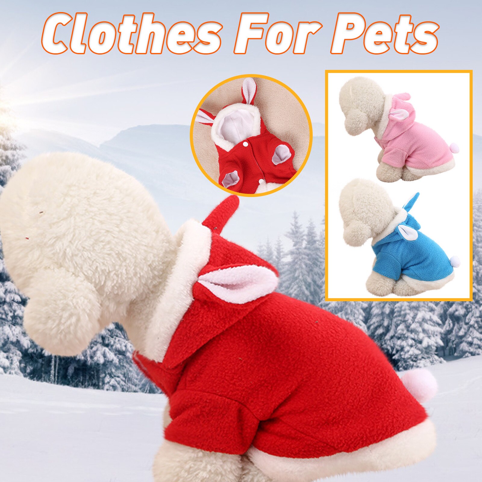 Products For autumn And Winter Dog Pets Dress Up Rabbit Pet Clothes одежда для собак